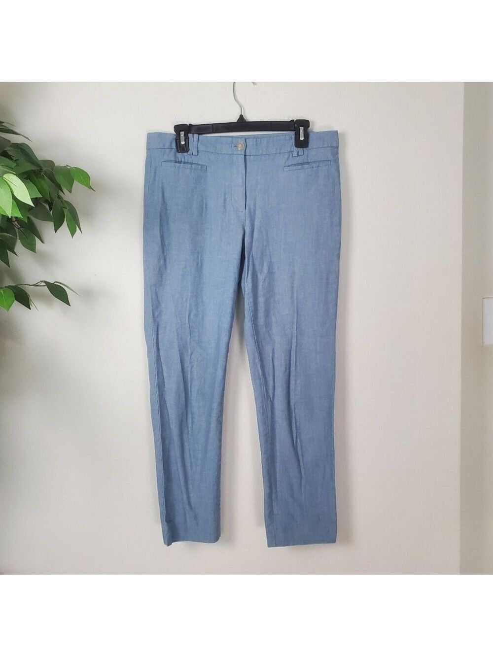 Ann Taylor Womens Light Blue Ankle Trouser Pants Size 6 Tall